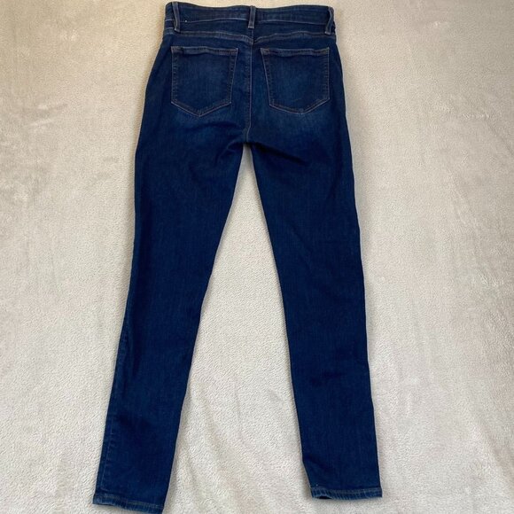 Loft Womens Jeans Size 25/0 High Waist Skinny Classic Button Fly Blue Denim - Picture 13 of 13